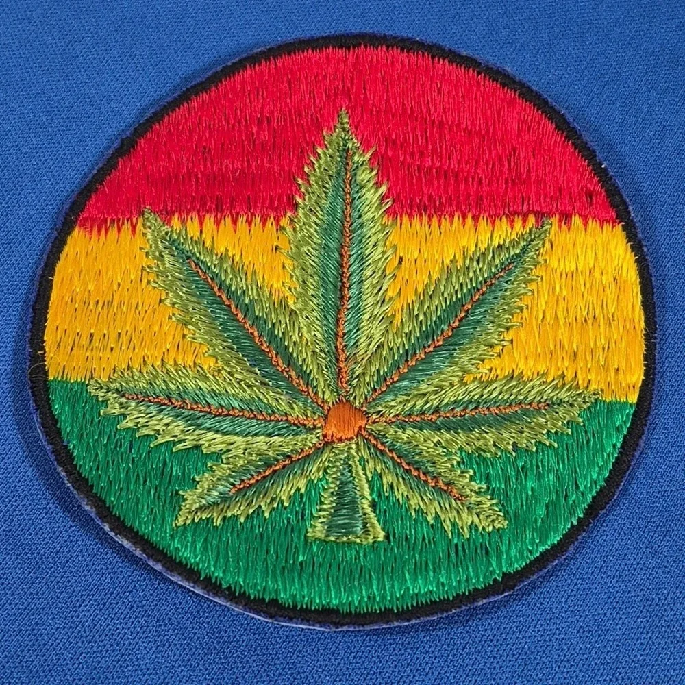 Embroidered Patches Peace Sign Yin Yang Rasta Pot Leaf‎ Hippie Crafts